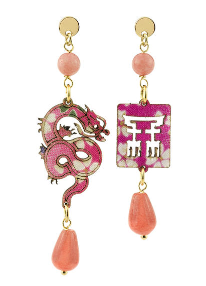 small-pink-mini-brass-dragon-earrings